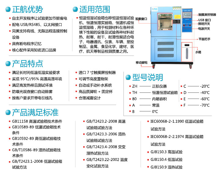 正航藍色烤漆恒溫恒濕試驗箱優(yōu)勢說明
